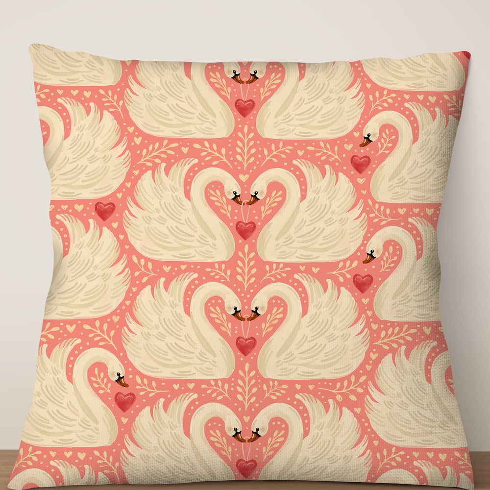 
                  
                    My Swan and Only Valentine By Rebecca Elfast Square Cushion (Pink) | Harper & Blake
                  
                