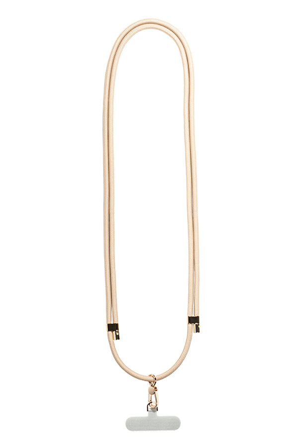 Stylish Adjustable Cross Body Phone Strap in Beige