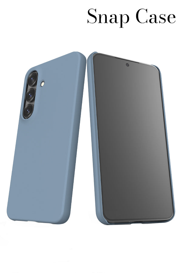Still Tone Block Colour iPhone Phone Snap Case (Dusty Blue) | Harper & Blake