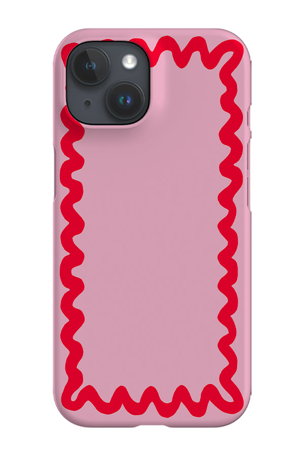 Swirl Border Phone Case (Pink & Red) - Harper & Blake