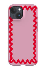 Swirl Border Phone Case (Pink & Red)