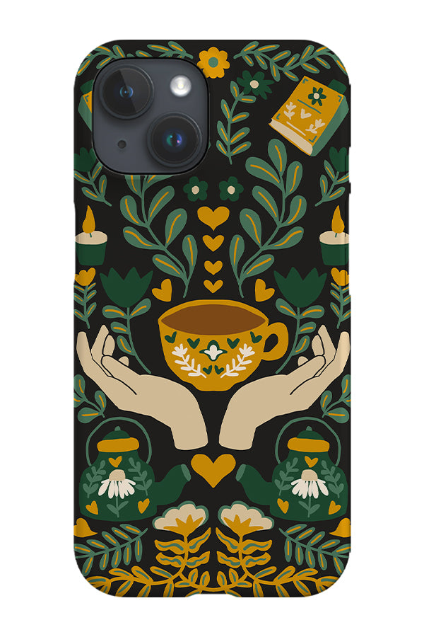 Scandinavian Hygge Damask Phone Case (Dark Green) | Harper & Blake