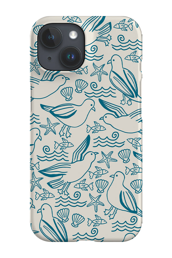 Seagull Beach Phone Case (Beige Blue) | Harper & Blake