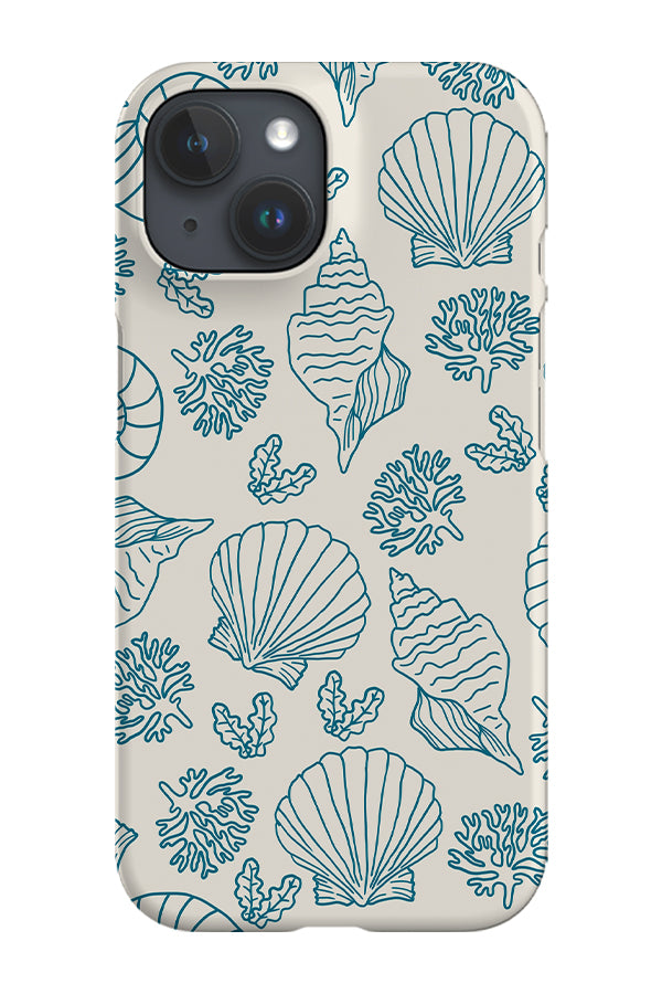 Seashell Coral Reef Phone Case (Beige Blue)