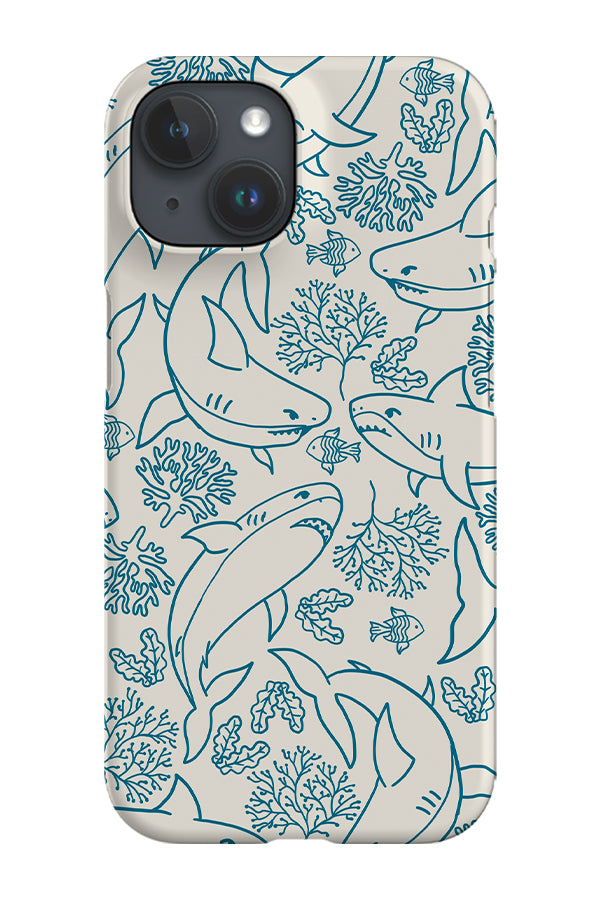 Shark Coral Reef Phone Case (Beige Blue) | Harper & Blake