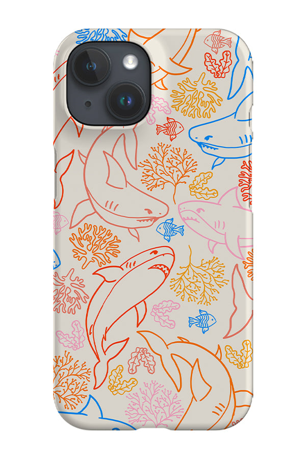 Shark Coral Reef Phone Case (Bright)