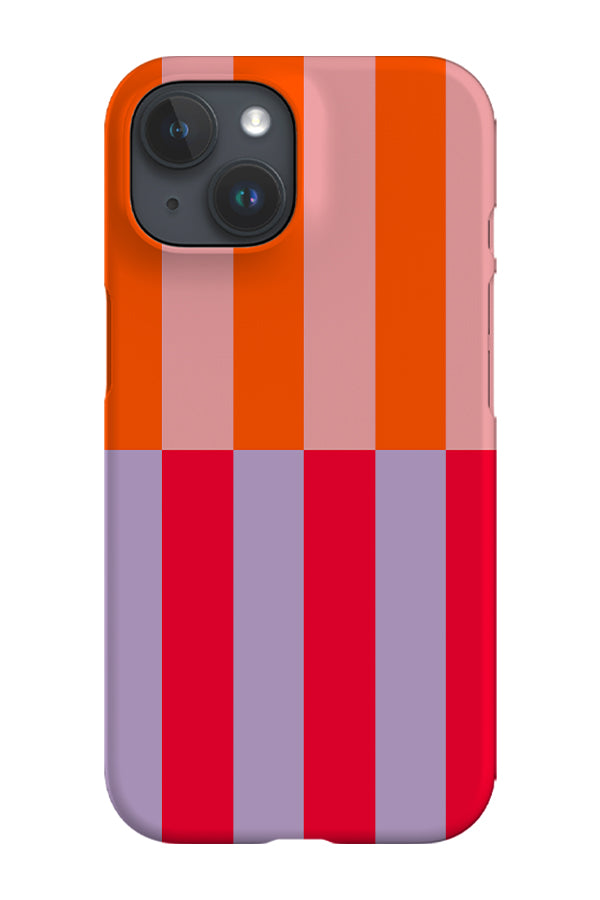 Shifted Stripes Phone Case (Pink Red) | Harper & Blake