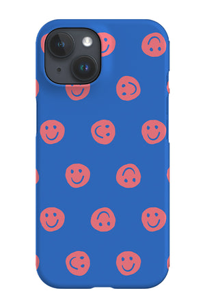 Smiley Faces Phone Case (Blue & Pink) | Harper & Blake | Fashion Cases