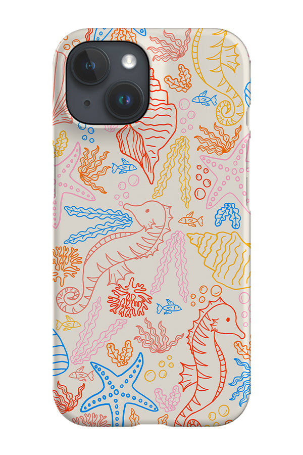 Starfish and Seahorses Phone Case (Bright) | Harper & Blake