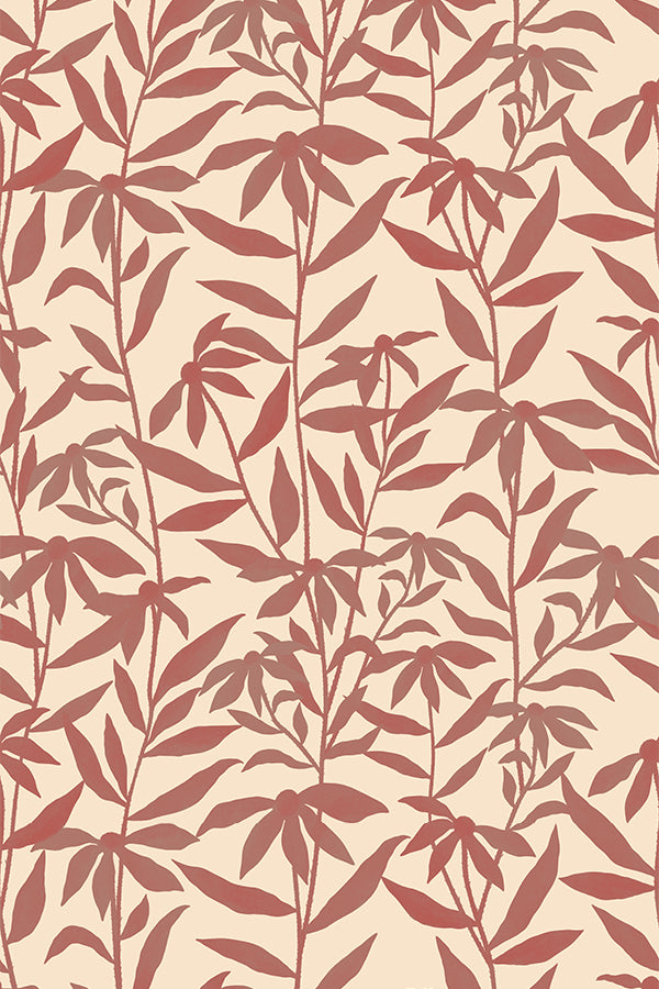 Still Leaf Wallpaper (Sunrise) | Harper & Blake