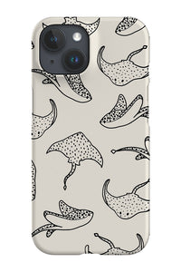 Stingray Line Art Phone Case (White) | Harper & Blake