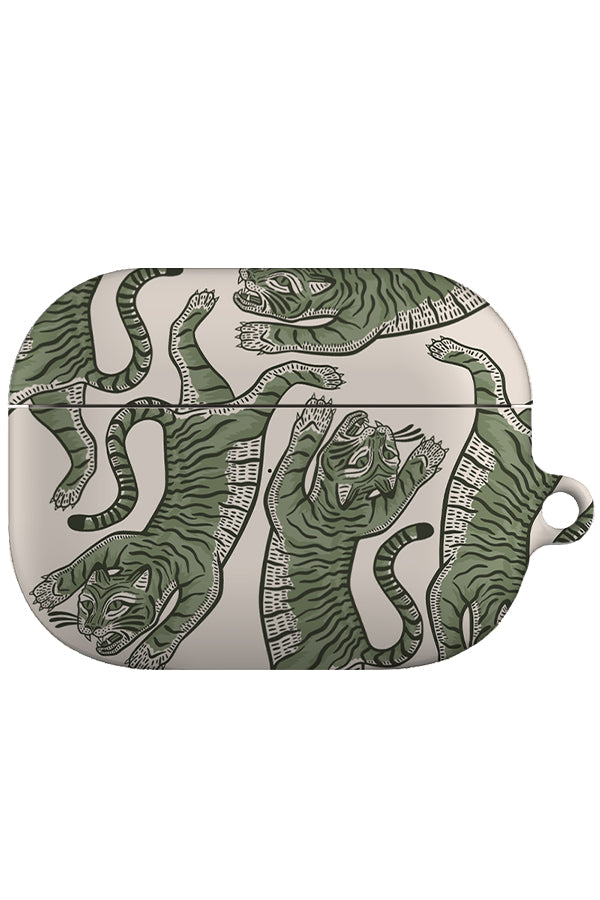 Tiger Placement AirPod Pro Gen 1 Case (Linen & Moss Green) | Harper & Blake