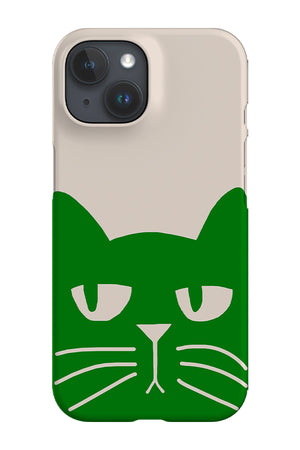 Two Tone Bold Cat Phone Case (Beige Green) | Harper & Blake