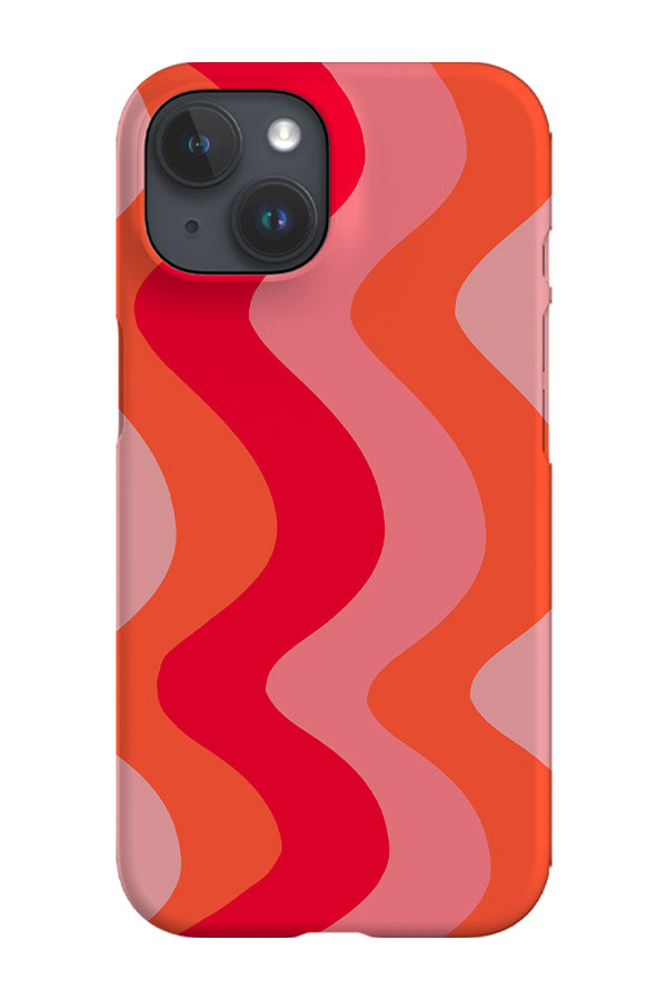Wave Phone Case (Pink Red)