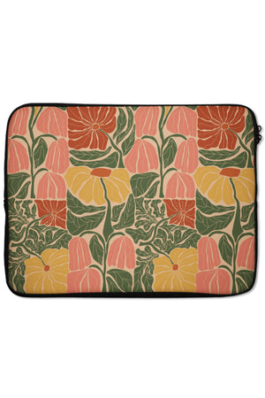 Abstract Flower Pattern Laptop Sleeve (Multicolour) | Harper & Blake