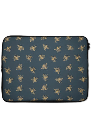 Bees Lux Laptop Sleeve (Green & Gold) | Harper & Blake