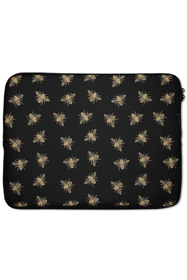 Bees Lux Laptop Sleeve (Black & Gold)