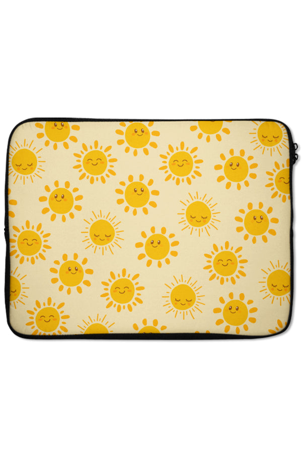 Cute Sun Laptop Sleeve (Yellow) | Harper & Blake