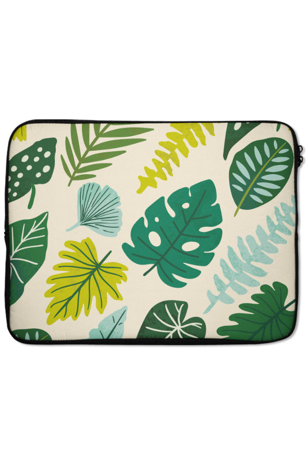 Exotic Leaves By Maria Galybina Laptop Sleeve (Green) | Harper & Blake