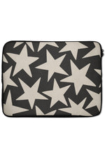 Vintage Large Stars Laptop Sleeve (Black)