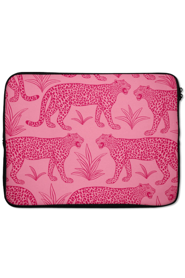 Leopard Scatter Laptop Sleeve (Bright Pink) | Harper & Blake