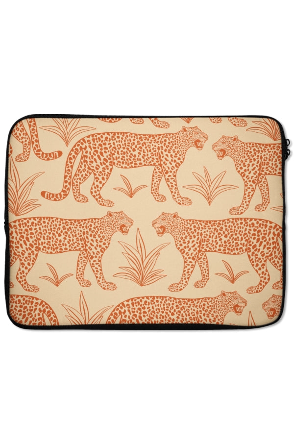 Leopard Scatter Laptop Sleeve (Burnt Orange) | Harper & Blake