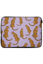 Leopard Animal Laptop Sleeve (Lilac)