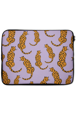 Leopard Animal Laptop Sleeve (Lilac) | Harper & Blake