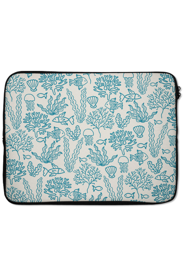 Ocean Coral Reef Laptop Sleeve (Beige) | Harper & Blake