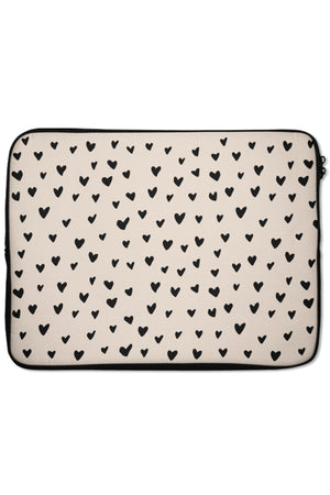 Hearts Laptop Sleeve (Cream) | Harper & Blake