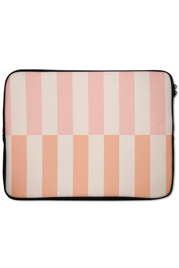 Shifted Stripes Laptop Sleeve (Neutral Pink) | Harper & Blake