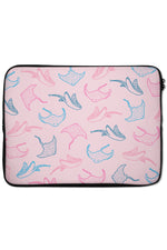 Stingray Line Art Laptop Sleeve (Pink Blue)