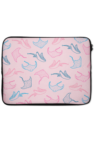 Stingray Line Art Laptop Sleeve (Pink Blue) | Harper & Blake