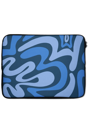 Swirl Shapes Laptop Sleeve (Blue) | Harper & Blake