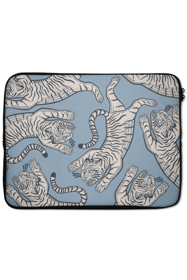 Tiger Placement Laptop Sleeve (Dusty Blue) | Harper & Blake