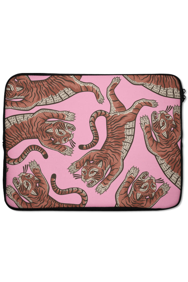 Tiger Placement Laptop Sleeve (Pink) | Harper & Blake