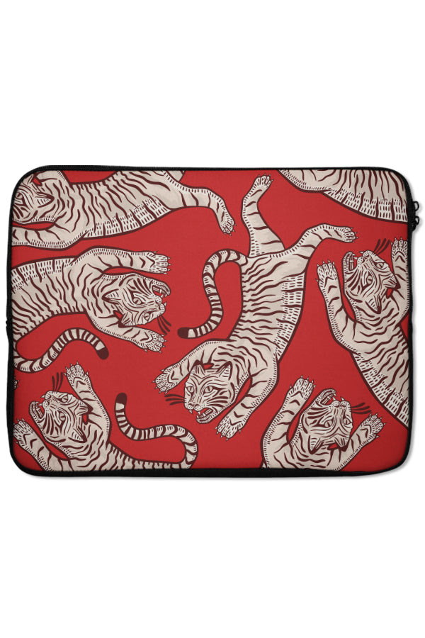 Tiger Placement Laptop Sleeve (Red) | Harper & Blake