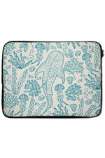 Whale Shark Coral Reef Laptop Sleeve (Beige Blue)