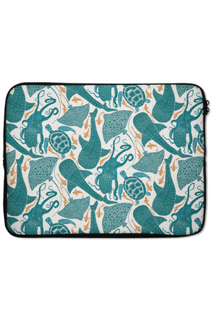 Whale Shark Aqua by Denes Anna Design Laptop Sleeve (Blue) | Harper & Blake