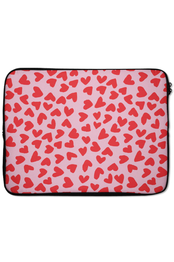 Big Hearts Laptop Sleeve (Pink & Red) | Harper & Blake