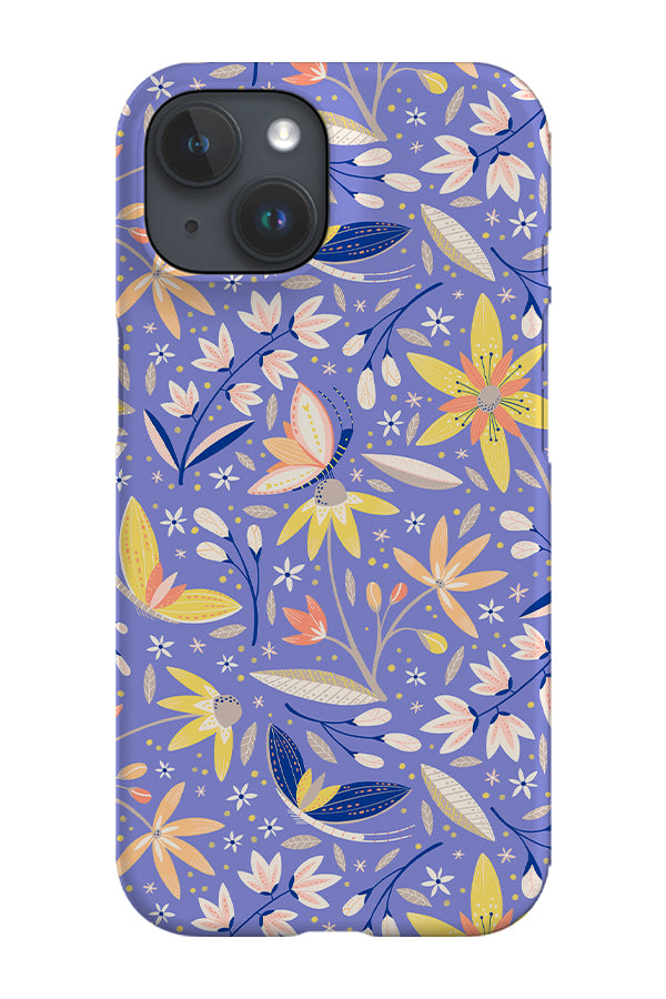 Yellow Purple Floral by Angela Sbandelli Phone Case (Lilac) | Harper & Blake