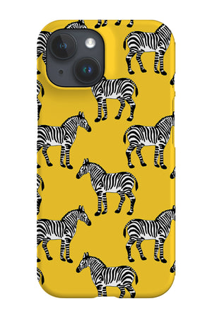 Zebras Phone Case (Yellow) | Harper & Blake