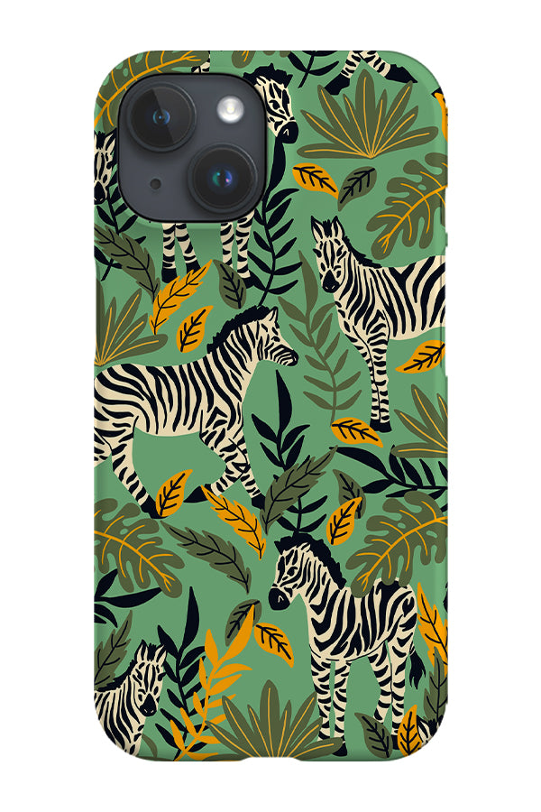 Zebra Jungle Phone Case (Green)