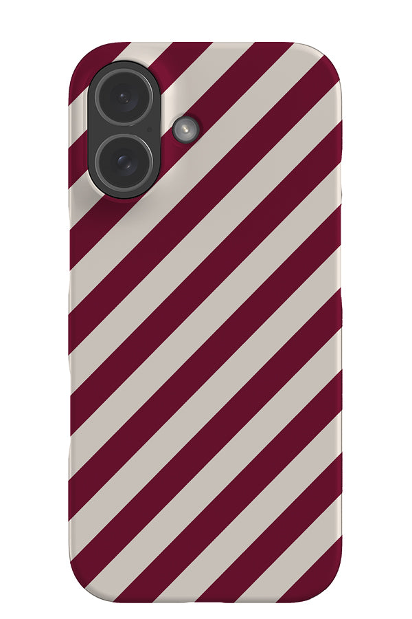 classic diagonal stripes snap phone case with red and white stripes