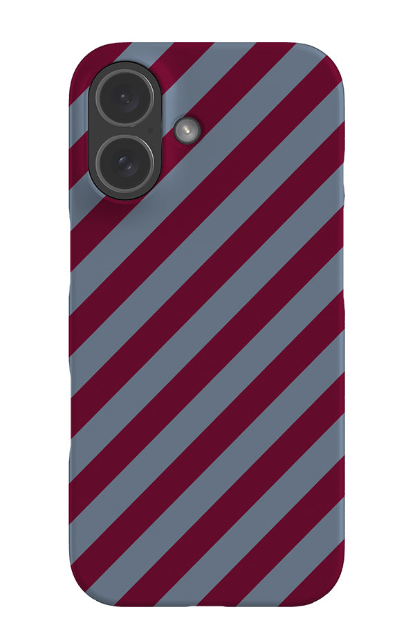 classic diagonal stripes snap phone case with blue and red stripes