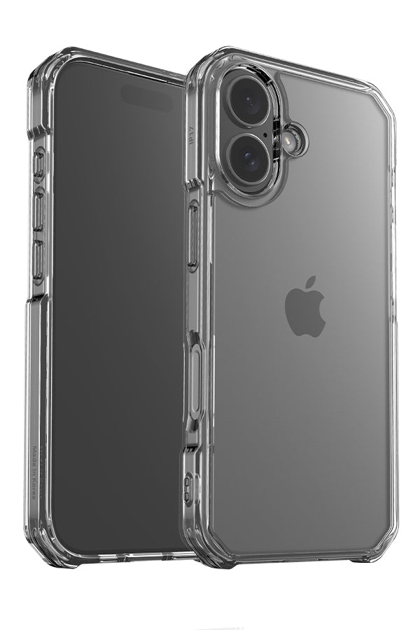 Clear impact iPhone 17 phone case angled