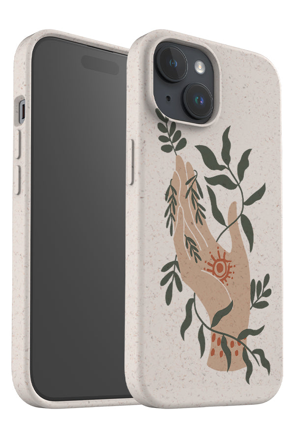 
            
                Load image into Gallery viewer, Bohemian Hand and Plants Eco Bamboo Phone Case (Neutrals) | Harper &amp;amp; Blake
            
        
