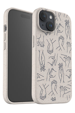Hand Connections Eco Bamboo Phone Case (Black) | Harper & Blake