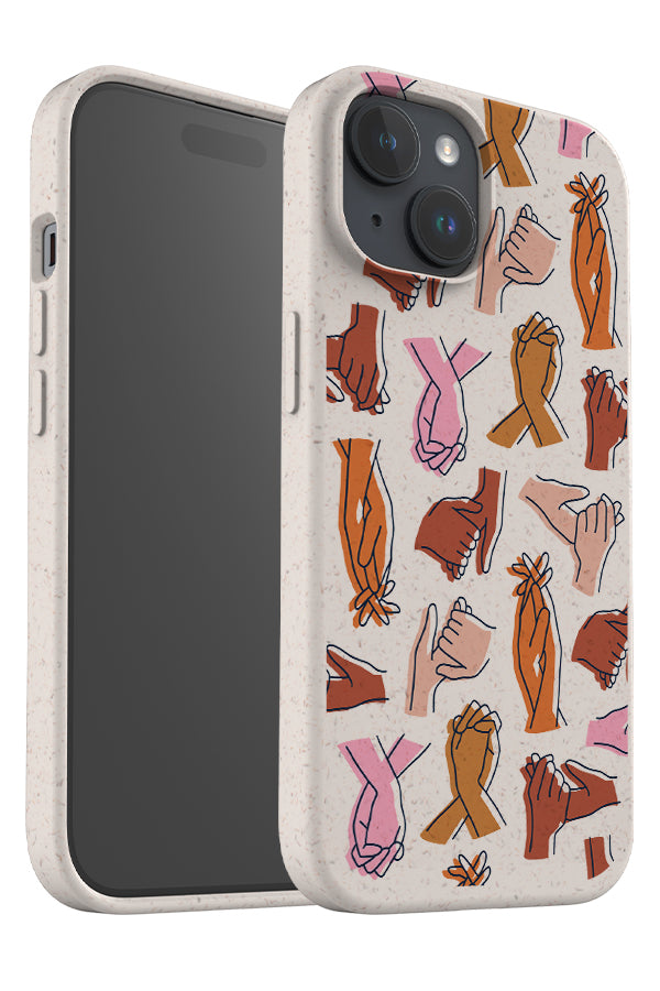 Hand Connections Eco Bamboo Phone Case (Colour) | Harper & Blake