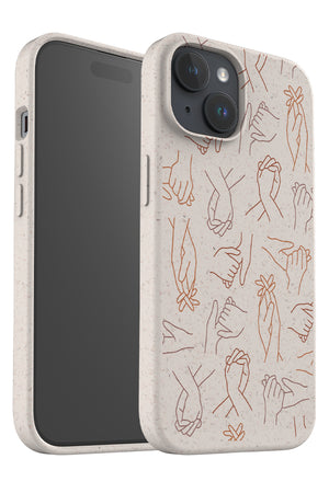 Hand Connections Eco Bamboo Phone Case (Brown) | Harper & Blake